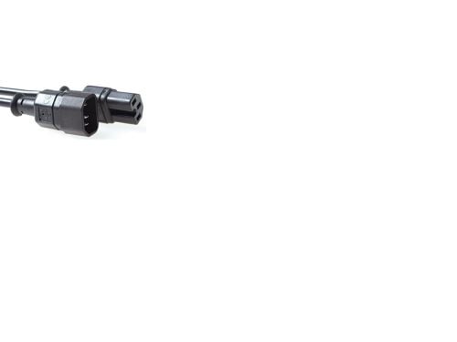 Förlängningskabel 240 VAC apparatkontakt C14 - C15, 1,5 m, svart