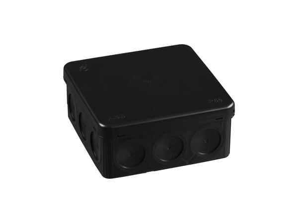 ABB Membrandåse IP65, sort, halogenfri, 500V, -25...+60°C, 14xØ19mm membran kabelindgang, 104x104x46mm