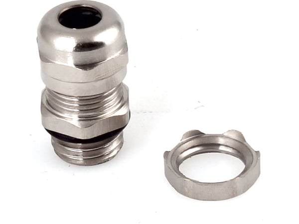 Kaapeliläpivienti EMC M12X1,5 messinki mutterilla, IP68, kaapeli Ø 3-6,5 mm