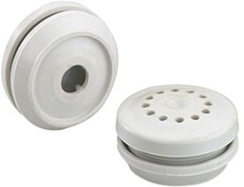 Ilmanvaihtoliittymä M20 termoplastinen, IP44, vaaleanharmaa RAL7035