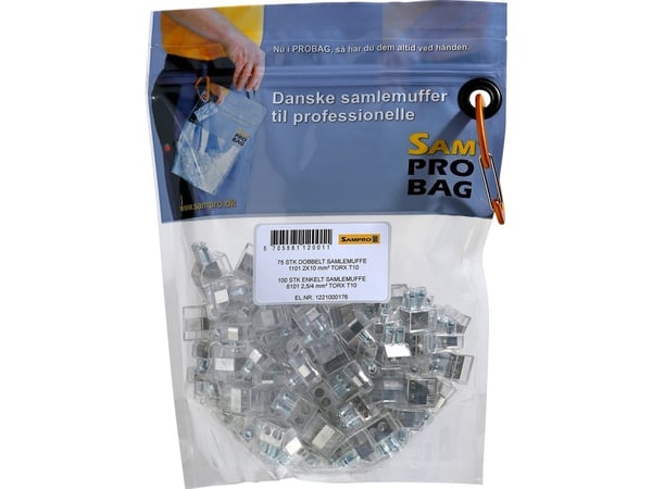 Samlemuffe 100x2,5 mm² + 75x10 mm² dubbel med Torx10 Probag