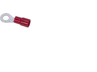 Rengasliittimet punaiset 0,50-1,5 mm² pultinreikä Ø5,3 mm, pituus 21,8 mmindv. halkaisija Ø4,1 mm - (100 kpl)