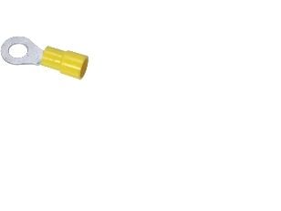 Rengasliittimet keltaiset 4.0-6.0mm² pultinreikä Ø6.4mm, pituus 30.5mmindv. halkaisija Ø6.8mm - (100 kpl)