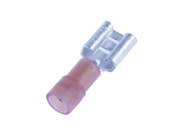 Lasta-holkki punainen 0,50-1,5mm²lasta-holkki 6,3mm, pituus 21,0mmindv. halkaisija Ø3,2mm - (100 kpl.)
