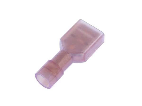 Täysin eristetty punainen 0,50-1,5mm²spade-muhvi 6,3mm, pituus 22,0mmindv. halkaisija Ø2,7mm - (100 kpl)