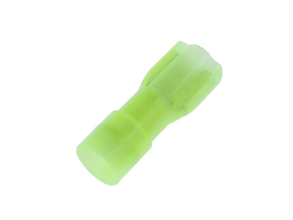Lasta-muhvi täysin eristetty keltainen 4,0-6,0mm²lasta-muhvi 6,3mm, pituus 25,0mmindv. halkaisija Ø3,8mm - (100 kpl.)