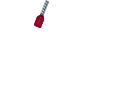 Liitäntäputki punainen 1,5 mm²pituus 14,0 mmeristyspituus 8,0 mmreiän halkaisija Ø1,7/3,5 mm - (100 kpl)