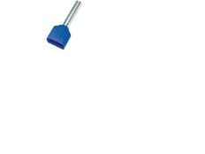 Pääteputki sininen 2x0,75 mm²pituus 15,0 mmeristyspituus 8,0 mm - (100 kpl)
