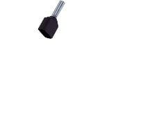 Pääteputki musta 2x1,5 mm²pituus 16,0 mmeristyspituus 8,0 mmreiän halkaisija Ø2,3/3,6/6,6 mm - (100 kpl)