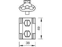 Parallellklämma för Ø 8-10 mm M8x25 varmförzinkad