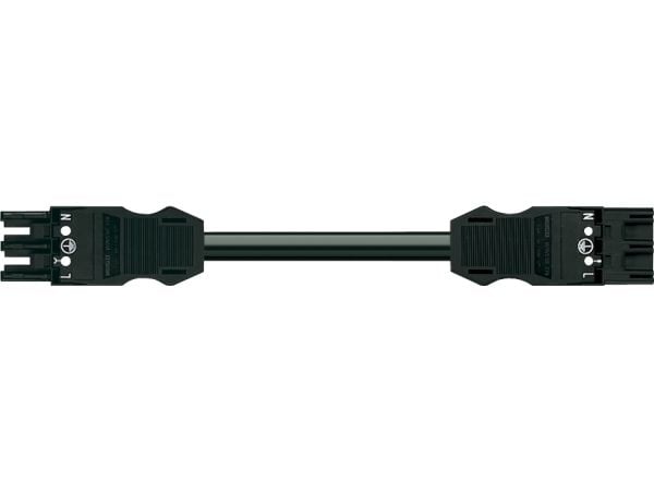 Mellankabel 2 m 3G1,5 HFFR hona-hane, svart