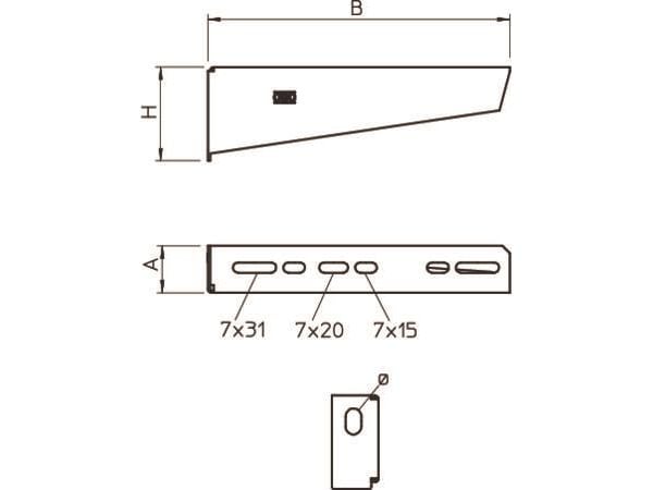 OBO Kannatinvalo MWA12 11Pituus110 mmSisältääpulttipakkauksen M10X25El sinkkipinnoitettu