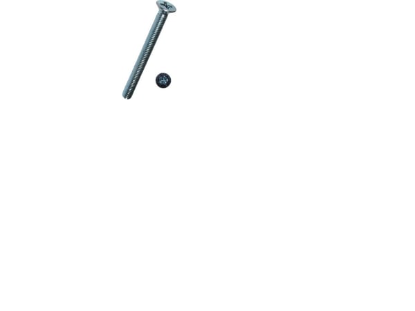 Koneruuvi M4x35 mm DIN 965 sinkitty, uppokanta Phillips-uralla PH2 - (100 kpl)