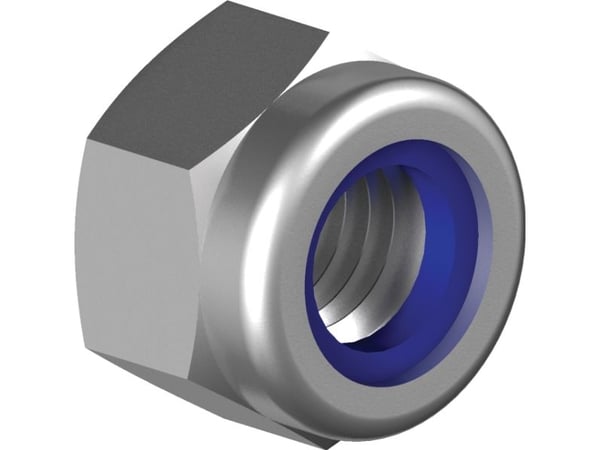 WASI lukkomutteri 10mm DIN 985rustfree A4, nailonrengasavaimella leveys 17mm - (200 kpl.)