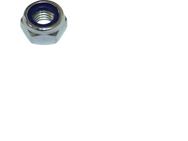Lukkomutteri 5mm DIN 985 sinkitty, muovirengasavaimen leveys 8mm - (100 kpl)