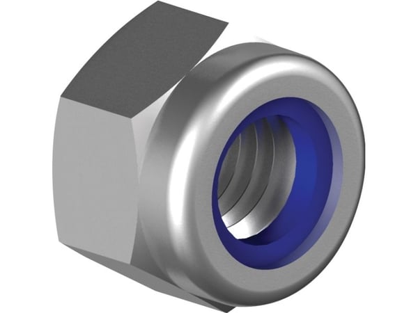 WASI Lukkomutteri 10mm DIN 985, ruostumaton A2, nailonrenkaalla, avaimen leveys 17mm - (200 kpl)
