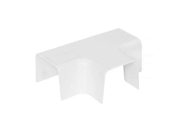 Kanal T tilslutning stykke. Farve i hvid. For udendørs brug, UV-modstandsdygtig plast.