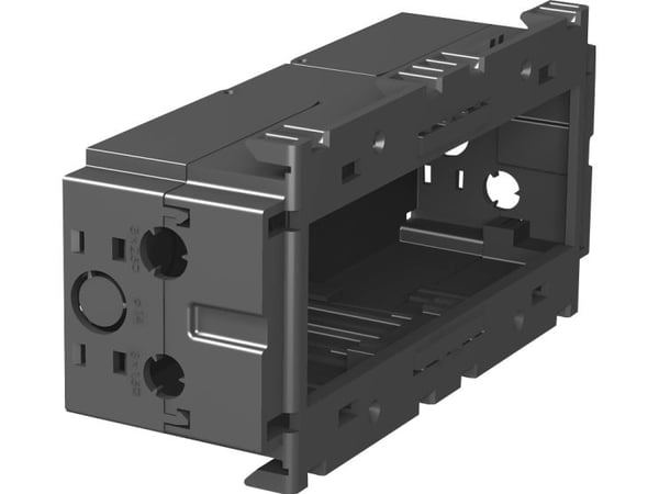 OBO Asennuslaatikko 3 moduulia45X45-materiaalille Rapid 80:lleHarmaamuovi RAL 7011, halogeeniton.