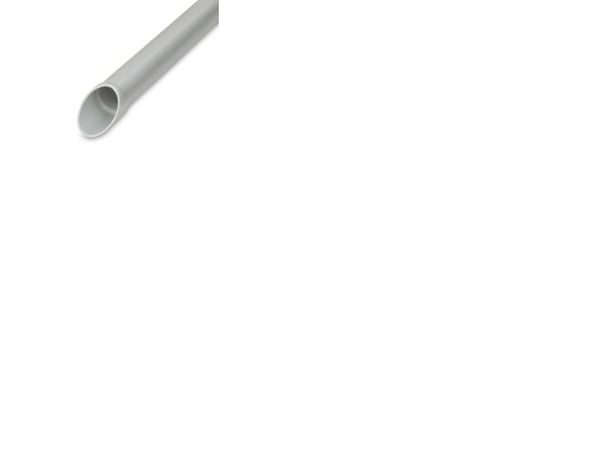 Plastrør stiv, pvc20 mm grå med muffe 3 meter - (3 meter)