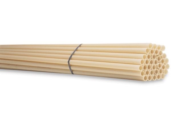 Plastrør stiv, PVC 20 mm (3/4") gul/hvid 3 meter - (3 meter)