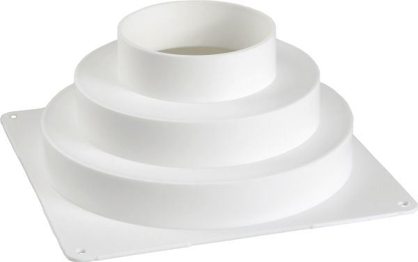 FRESH Overgangsstykke / flange 175x175 mm med studs Ø82/125/160 mm.