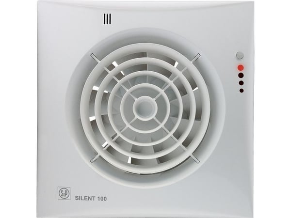 THERMEX Fan Silent 100 CHZ Visual Scandic, ilmankosteuden säätö ulkoisella ajastimella (1-30 min.) ja ilmankosteudensäätimellä (60-90%). Ilmavirta ...