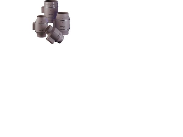 THERMEX Kanalventilator TD 160/100 Scandic (Silent), ø100 mm. Luftmgd. 180/140 m³/h v/0 Pa, energiamäärä 12-20 W. Monteres vandret/lodret.