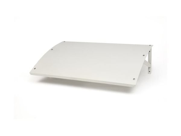 Lämpöpumpun suojakatto lakattua metallia. Valkoinen / RAL9002 Leveys 92 cm / syvyys 54 cm. jauhemaalattu teräslevy. Paino 7,5 kg