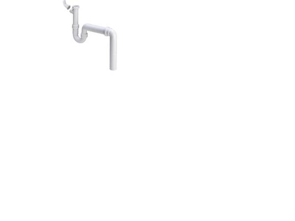 VIEGA Vesilukko tiskialtaaseen, 11/2" Ø 50 mm, 90 asteen viemärin mutkalla, letkuliitännällä varustettuna