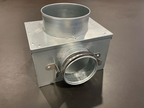Lindab väggbox för ventilation PVWU Ø100 med 1 anslutning Ø76