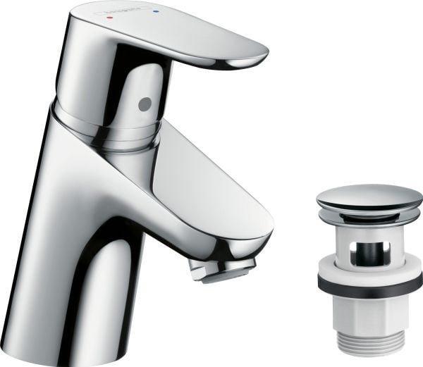 hansGrohe Focus håndvaskarmatur 70 med push-open bundventil