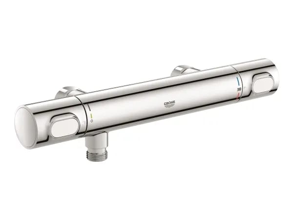 GROHE Grohtherm 500 termostatarmatur med 1/2" avgang ned - leveres eksklusiv overgangsstykker og rosetter