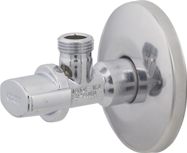 Broen Arcofix vinkelventil n/n 1/2 x 3/8 sc m/roset ø70