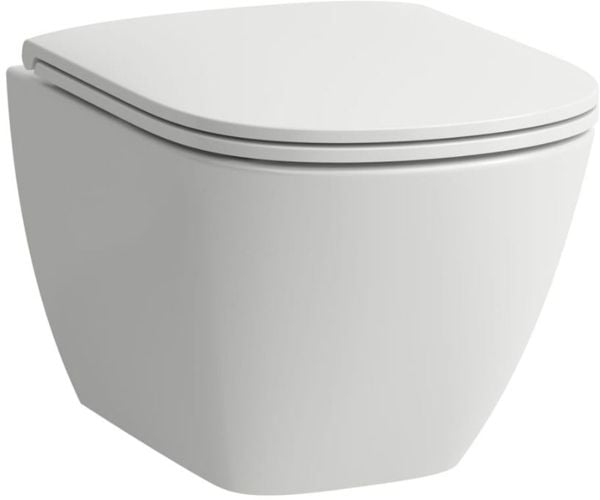 Laufen Lua kompakt hængeskål med Rimless, Skjult montering, boltafstand på 180mm, mål 49x36cm.