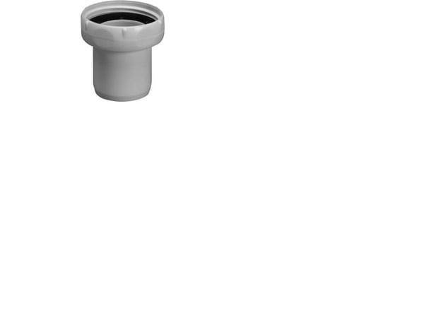 Purus suora siirtymä sisäkierteellä 1 1/2" ja Ø32 mm insertillä, valkoinen PP