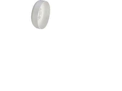 VIEGA Purus valkoinen muoviruusu 32 mm, jonka korkeus on 25 mm ja leveys 75 mm