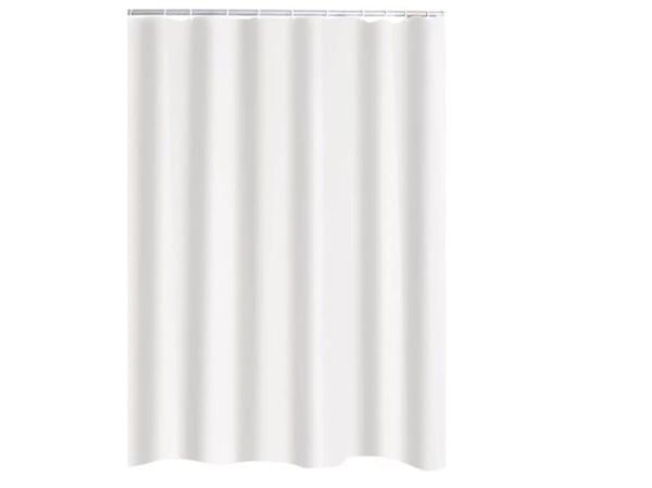 Csslr Plus hvid textilforhæng 180x200 cm - vaskbart ved 60 grader - husk at tilkøbe forhængsringe