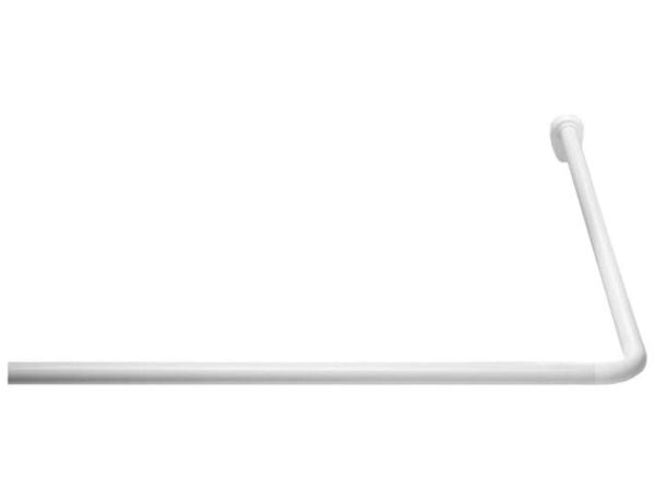 Csslr Plus universell duschdraperistång Ø25 mm vit aluminium/plast – mått: 70 x 165 cm, 80 x 80 cm eller 90 x 90 cm