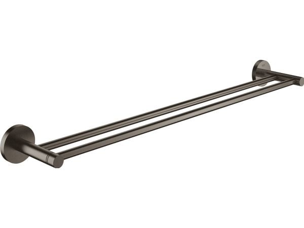 Grohe Essentials dobbelt håndklædestang i metal - Børstet Hard Graphite