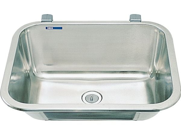 Intra Juvel tvättkar i polerat rostfritt stål för väggmontering inkl. kulventil B555 x D455 x H235 mm