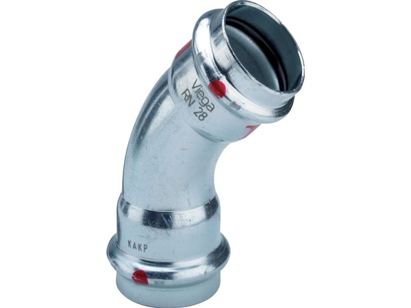 Viega Prestabo böj 54 mm 45 grader stål SC-kontur muff/muff
