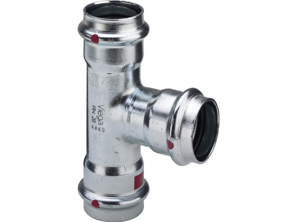 VIEGA Prestabo T-stycke 15 mm olegeartat stål SC-contur