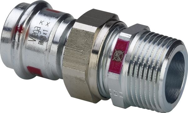 Viega Prestabo presskoppling 1"x28 mm, olegerat stål, hylsa/nippel, SC-kontur