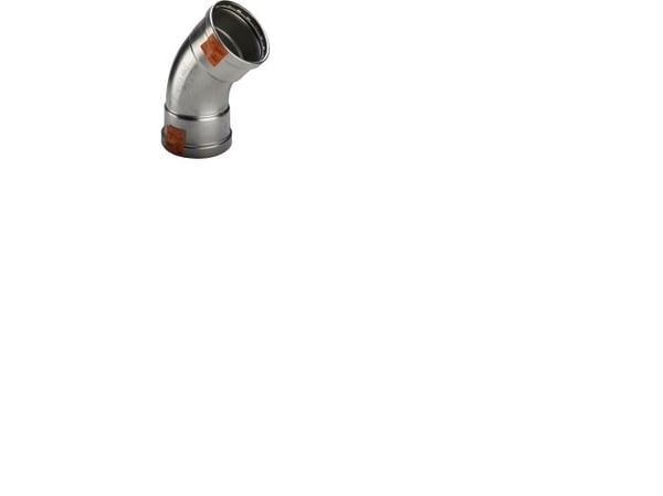VIEGA Inox bøjning 45 grader 76,1mmINOX, rustfri stålmuffe / muffel, SC-Contur