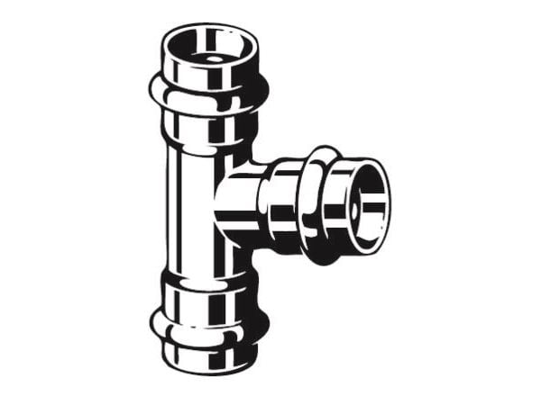 VIEGA Inox T-stycke 42x22x42 mm INOX SC-Contur