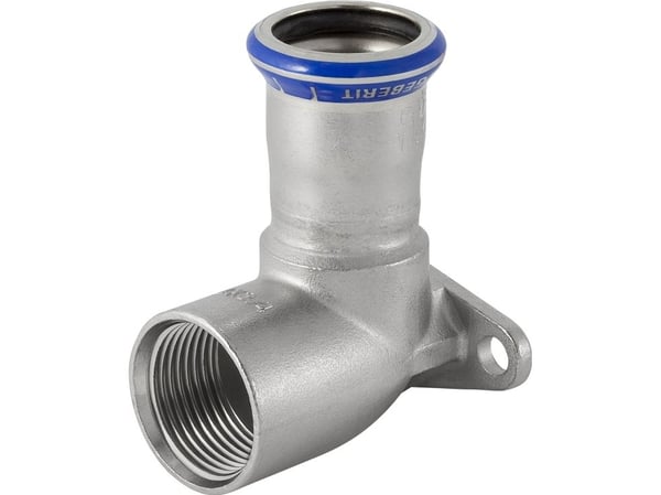 GEBERIT Dækvinkel rustfri 18 mm-1/2 muffe / muffe mapress