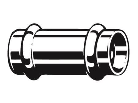 VIEGA Profipress muff 22 mm i koppar, SC-Contur