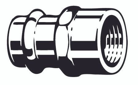 VIEGA Sanpress övergång 1"x35 mm koppar/gods hylsa/ända, SC-kontur