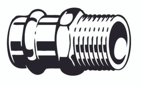 VIEGA Profipress gas overgang ½"x15mm, af rødgods muffe/nippel, SC-contur