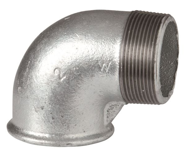 Vinkel galvaniseret 1 90 grader muffe / nippel